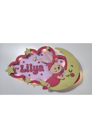 Tavşan Bebek Odası Kapı Süsü Gün Işığı
