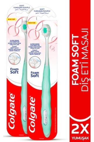 Colgate Foamsoft Diş Eti Masajı Yumuşak Diş Fırçası 2'li