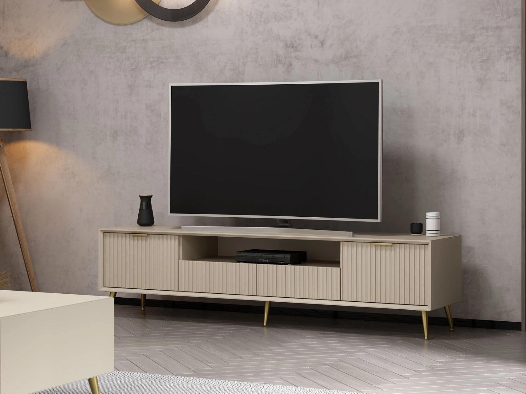Kale Luxe Tv 180cm Ayaklı Ünitesi - Kumtaşı Bej