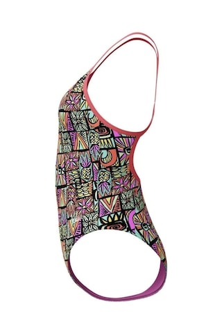 Speedo Allover Digital V-back Kız Çocuk Yüzücü Mayosu Desenli Mor Mor