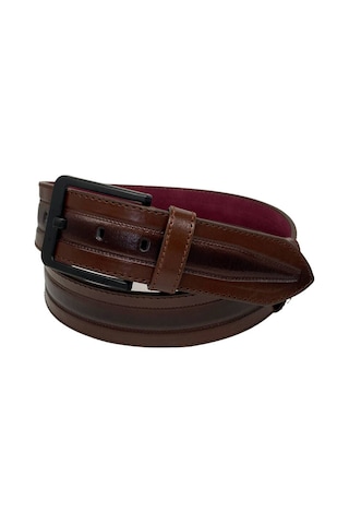Süzer Deri Kahverengi Suni Deri Dikişli Model 4.5 Cm.lik Spor Kot Kemer - 4513-61-22ks Kahverengi
