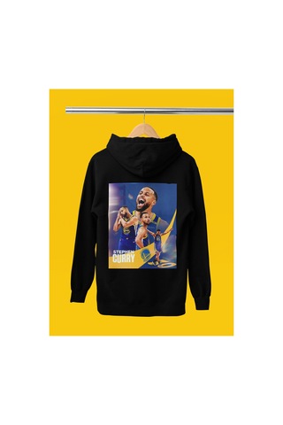 Stil X Stephen Curry Baskılı Kapüşonlu Sweatshırt Siyah-3