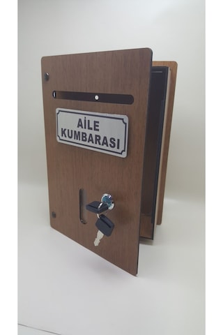 Büyük Boy Ahşap Aile Kumbarası