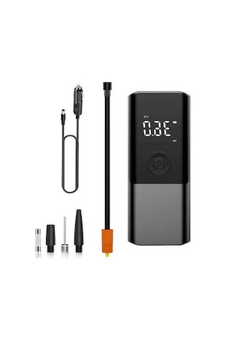 Fortunelane Siyah Akıllı Pompa - Otomatik Kesme, Led Işık, Usb Powerbank, 5 Modlu, 150psı, Araçlı