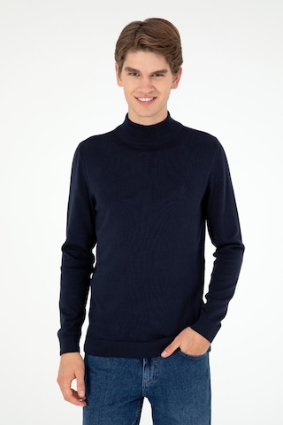 U.S. Polo Assn. Erkek Slim Fit Yarım Boğazlı Lacivert Basic Kazak 50288887-VR033