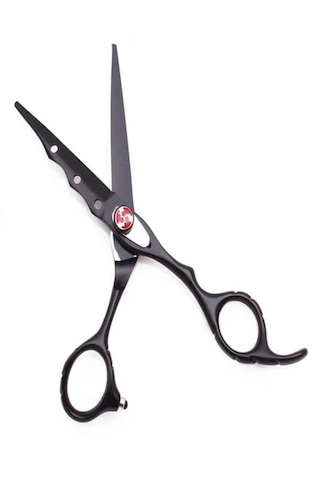 Siyah Dış Bükey Düz Uçlu Saç Kesim Makası 6 İnç Xlq572