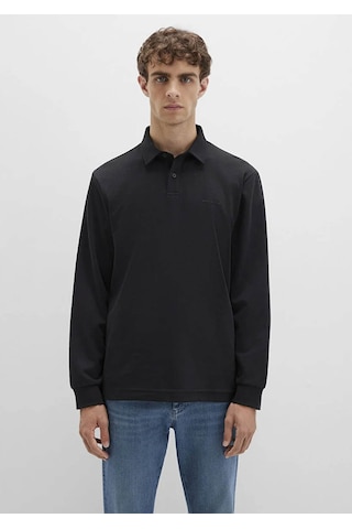 Mavi Düğme Detaylı Siyah Erkek Polo Yaka T-shirt M0613043-900 Siyah