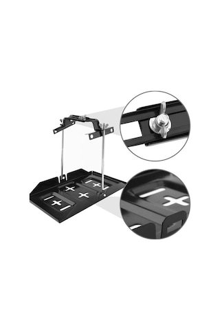 Wondernest Araba Evrensel Pil Braketi - Ayarlanabilir Pil Sabit Tutucu + Taban Tepsisi, 34,5cm Taban + 19cm Braket