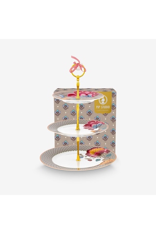 Haki Porselen Kek Standı 26,5 Cm