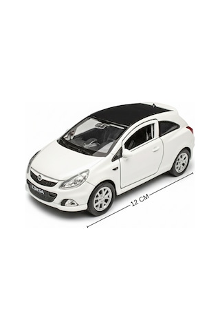 Beyaz 1:34 Ölçek Die Cast Kapıları Açılır Lisanslı Opel Corsa Opc Oyuncak Metal Model Araba Çok Renkli