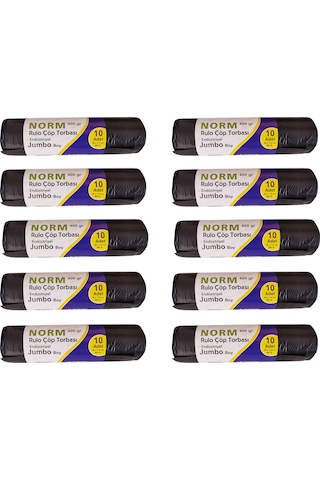 Norm Çöp Torbası - 2 Kat - 400 GR. - 80 x 110 Cm. - 10 Rulo