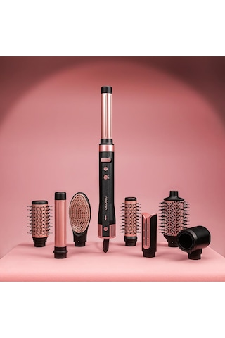 Ceramiccare 8in1 Airglam Gyro Saç Şekillendirme Seti Siyah