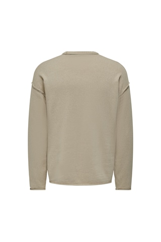 Only & Sons Onskasey Lıfe Ds 5 Crew Knıt Erkek Gri Kazak - 22026495
