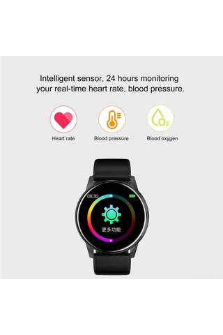 Tenfowee "zl01 Akıllı Bileklik: Nabız, Tansiyon, Oksijen Ölçer, Adım Sayar, Uyku Takip, 1.3 İnç Renkli Ekran"