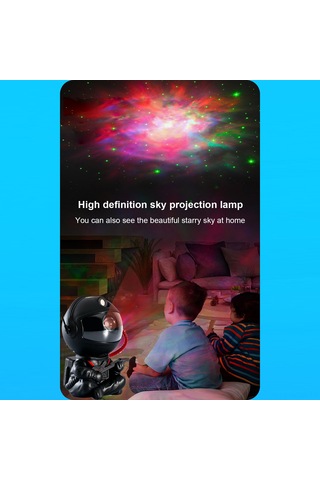 Suofeng Usb Çalışır 5w Led Astronot Işıklı Gökyüzü Projeksiyonu, Renkli Yıldız Işığı, Odalar İçin Abs Malzeme Siyah Gitar Desenli Diğer