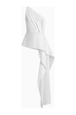 16arlington 16arlıngton Iolanda Top Asimetrik Poplin Bluz Beyaz