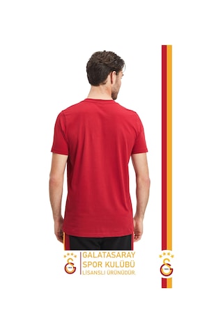 Galatasaray Lisanslı Kırmızı Erkek T-shirt Kırmızı.