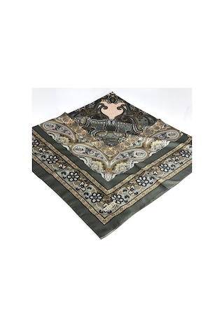 Miray Nevada Büyük Boy Organik Pamuk Eşarp - 120 X 120 - 06452 Yeşil