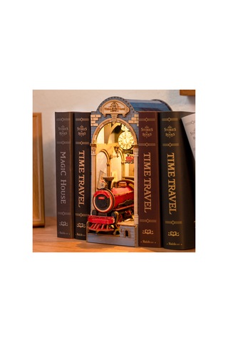 Ahşap Zaman Tüneli 3d Puzzle Ahşap Minyatür Maket Kiti Dıy Kendin Yap