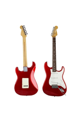 Midex Rph-30wrd Kırmızı Renk Gül Klavye Strat Kasa Sss Elektro Gitar Seti