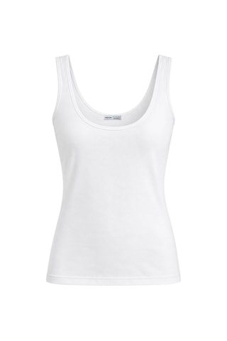 Vadon 1008 Kadın Pamuklu U Yaka Askılı Yumuşak Dokulu Basic Kolsuz Atlet Body Beyaz