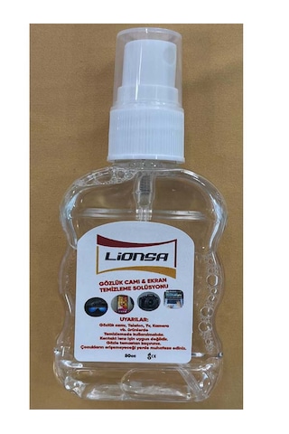 Gözlük Camı Temizleme Solüsyonu 50ml Ve Ufak Boy Silme Bezi