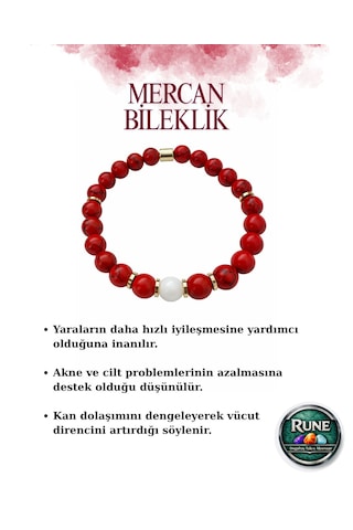 Mercan Doğaltaş Bileklik Diğer