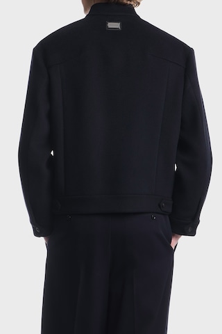 Emporio Armani % 100 Yün Regular Fit Kolej Yaka Ceket Erkek Ceket Em006725 Af27994 Ub118 Lacivert