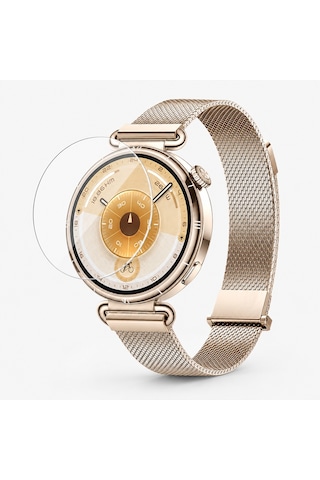 Huawei Watch Gt6 41mm Uyumlu Kolay Takılabilir Takma Aparatlı Temperli Cam Ekran Koruyucu