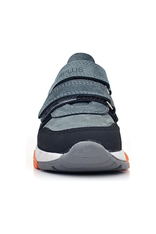 Ortopedikal 3880 Rakerplus Hakiki Deri Siyah-k.gri Çocuk Sneakers Spor Ayakkabı Cırtlı Koyu Gri Siyah