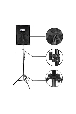 Deyatech 50 x 70 CM Pro LED Lambalı Video Işık Softbox 2'li
