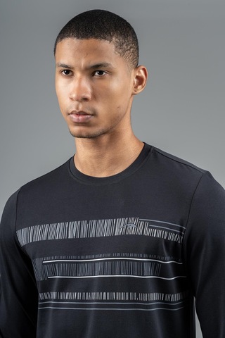 Maraton Regular Erkek Bisiklet Yaka Siyah- Sweatshirt Siyah-
