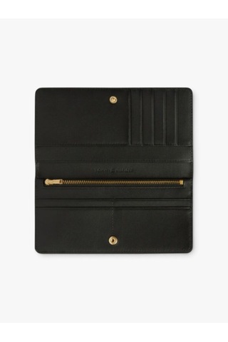 Tommy Hilfiger Amerıcan Icon Long Bıfold Wallet Kadın Siyah Cüzdan - Aw0aw18944