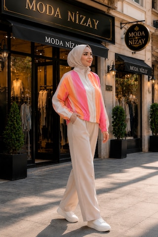 Sevitli Bomber Ceket-turuncu-5942