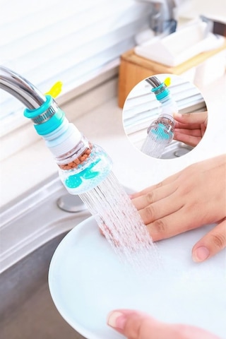 Thentech Musluk Ucu Kullanışlı 360 Derece Su Tasarruflu Pervaneli