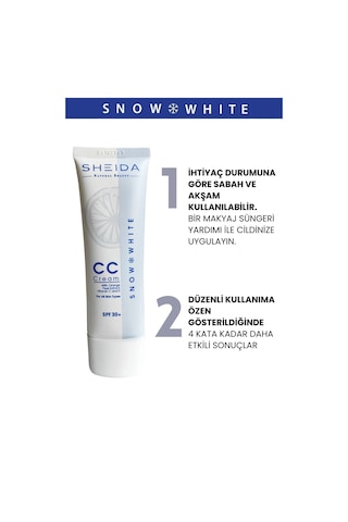 Sheida Snow White CC Krem SPF30+ 50 ML