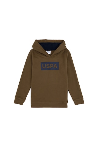 U.S. Polo Assn. Erkek Çocuk Haki Kapüşonlu Sweatshirt 50289125-VR027