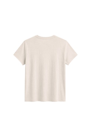 Vadon 1009 Kadın Pamuklu Regular Fit Bisiklet Yaka Yumuşak Dokulu Kısa Kollu Basic T-shirt Taş
