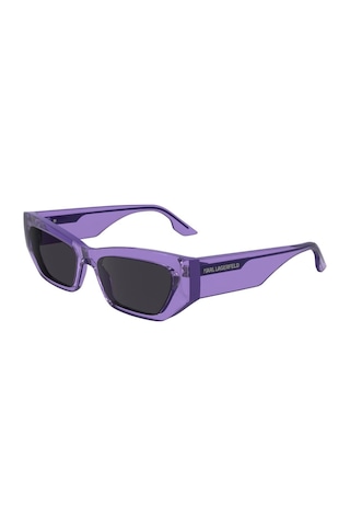 Karl Lagerfeld Kl 6160s 516 54 Unisex Dikdörtgen Şeffaf Mor Kemik Güneş Gözlüğü Mor