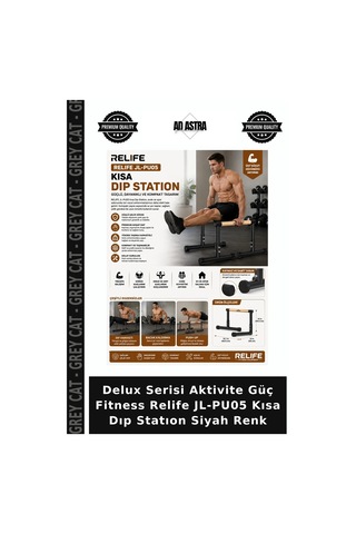 Delux Serisi Aktivite Güç Fitness Relife Jl-pu05 Kısa Dıp Statıon Siyah Renk