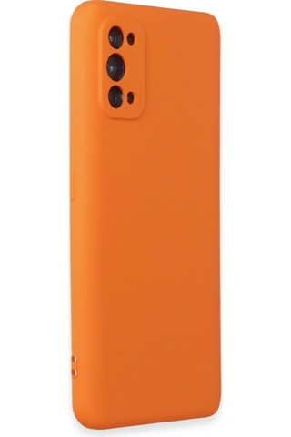 Realme 7 Pro Kılıf Nano İçi Kadife Silikon - Turuncu Düz Renkli