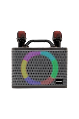 Hometech HT-202 Bluetooth  5.0 Speaker + 2 Mikrofon