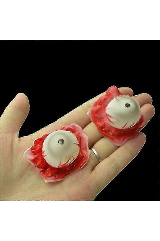 5 Adet Kanlı Korkunç Cadılar Bayramı Malzemesi Sahte Organ İnsan Gözbebekleri Vücut Parçaları Parti Aksesuarları İçin 12+