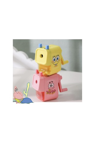 Deli Eh511 Spongebob Lisanslı Masaüstü Kalemtıraş Pembe Jumbo Ve Standart Kalem Uyumlu