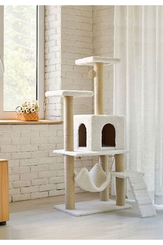 Nursoft B-07 Hamaklı Yuvalı Lüx Kedi Tırmalama Evi NRS-B07 Nursoft B-07 Hamaklı Yuvalı Lüx Kedi Tırmalama Evi NRS-B07