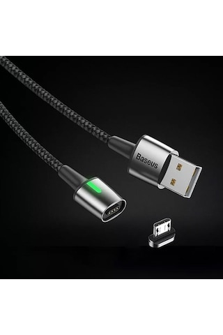 Baseus Zinc Magnetic Usb Kablo Şarj Android Mikro Başlık 2Metre