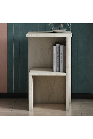 Roisin Modern Çok Amaçlı Komodin & Yan Sehpa Traverten