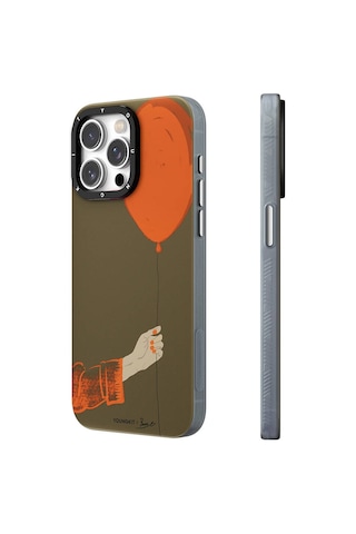 Apple Uyumlu iPhone 13 Pro Kılıf Magsafe Şarj Özellikli Youngkit Orange Serisi Flying Balloon Turuncu