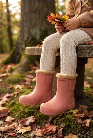 Igor W10340 402 Pembe Rosa Verona Borrego İçi Kürklü Çocuk Yağmur Çizmesi