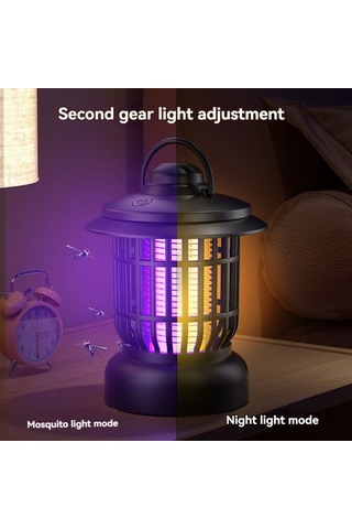 Xurunkeji Elektrikli Sivrisinek Tuzağı Açık Hava Taşınabilir Sivrisinek Kontrol Lambası Usb Şarjlı Sivrisinek Kovucu İç Ve Dış Mekan Kullanımı İçin